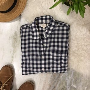 JCrew gingham button up
